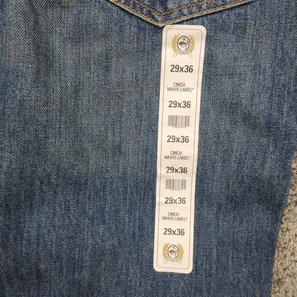 Cinch Men's White Label Relaxed Fit Jeans Dark Stonewash Indigo Size 29x36 NWT